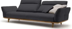 Creation BY ROLF BENZ 4-Sitzer »CR.460 mit verstellbarer Rückenlehne, Designsofa, bequem« Sockel in Nussbaum, Füße Nussbaum, Breite 248 cm