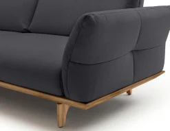 Creation BY ROLF BENZ 4-Sitzer »CR.460 mit verstellbarer Rückenlehne, Designsofa, bequem« Sockel in Nussbaum, Füße Nussbaum, Breite 248 cm