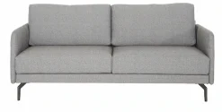 Creation BY ROLF BENZ 3-Sitzer »CR.450, Designsofa, edles Sofa, Loungesofa, Ledersofa, klares Design« Armlehne sehr schmal, Breite 190 cm, Alugussfuß Umbragrau