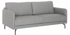 Creation BY ROLF BENZ 3-Sitzer »CR.450, Designsofa, edles Sofa, Loungesofa, Ledersofa, klares Design« Armlehne sehr schmal, Breite 190 cm, Alugussfuß Umbragrau