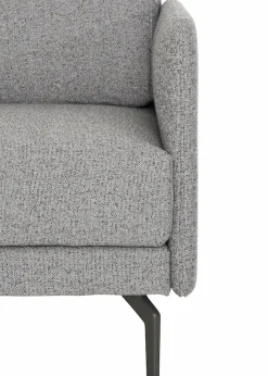 Creation BY ROLF BENZ 3-Sitzer »CR.450, Designsofa, edles Sofa, Loungesofa, Ledersofa, klares Design« Armlehne sehr schmal, Breite 190 cm, Alugussfuß Umbragrau