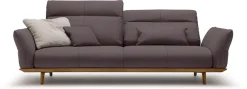 Creation BY ROLF BENZ 3,5-Sitzer »CR.460 Designsofa, erstklassiger Sitzkomfort, verstellb. Rückenlehne« Sockel und Füße in Nussbaum, Breite 228 cm