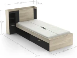 Demeyere GROUP Einzelbett »Life« ideal für kleine Räume, platzsparend, viel Stauraum