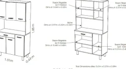 Demeyere GROUP Küchenbuffet »Pasta« KUECHENBUFFET 6 TUERIG/1 SCHUBLADEN, ohne Elektrogeräte