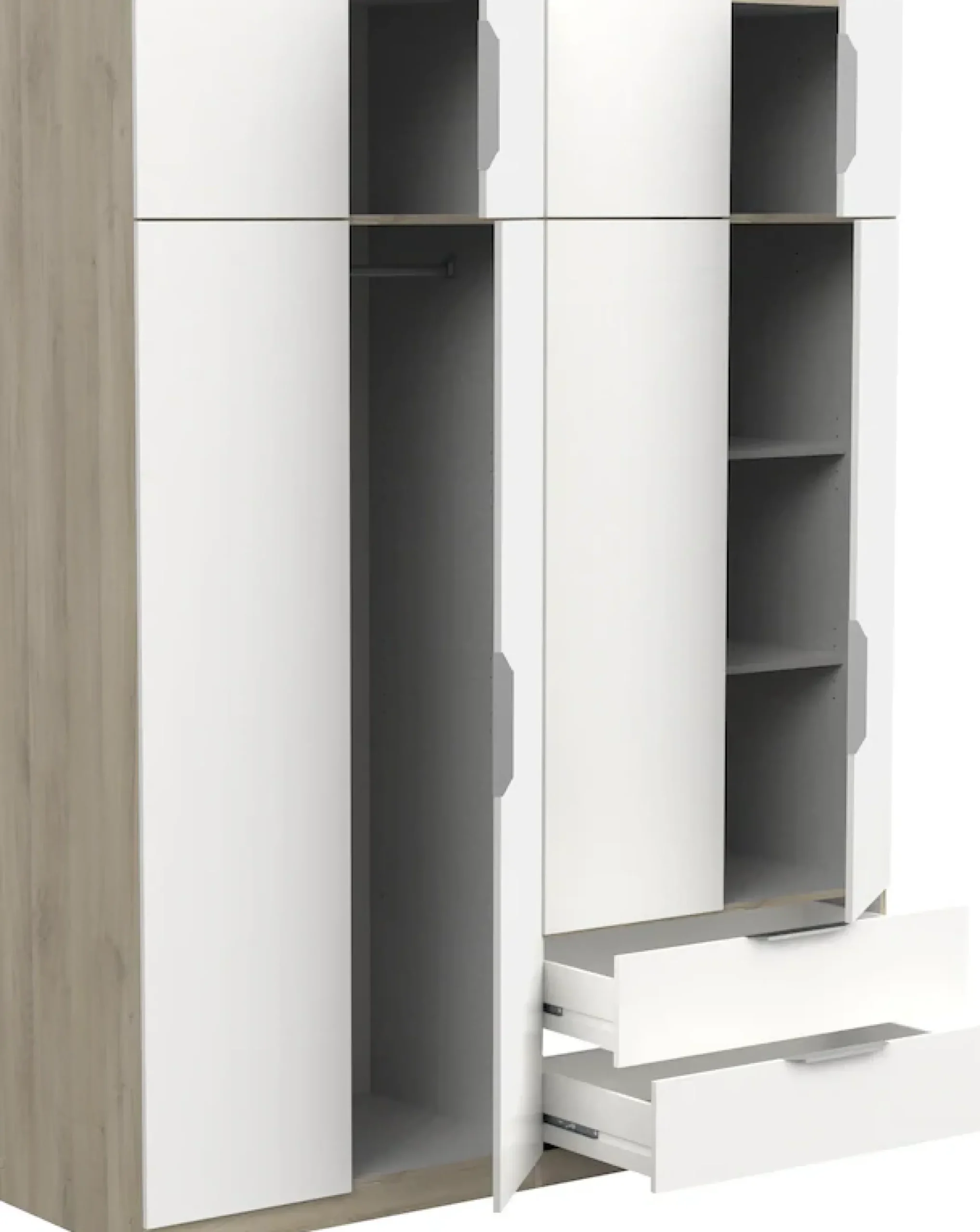 Demeyere GROUP Kleiderschrank »Ghost« Breite ca. 157cm,Höhe ca. 200cm,viel Stauraum,mit Innenaustattung