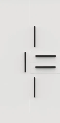 Demeyere GROUP Kleiderschrank »VERSATIL – mit Schubladen in Komforthöhe & Metall-Kleiderstangen« B/H/ T ca. 90x190cmx50cm,viel Stauraum, robuste Spanplatte, pflegeleicht, Made in EU