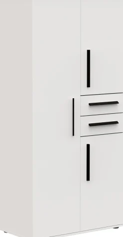 Demeyere GROUP Kleiderschrank »VERSATIL – mit Schubladen in Komforthöhe & Metall-Kleiderstangen« B/H/ T ca. 90x190cmx50cm,viel Stauraum, robuste Spanplatte, pflegeleicht, Made in EU