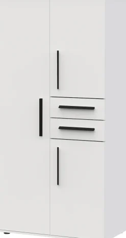 Demeyere GROUP Kleiderschrank »VERSATIL – mit Schubladen in Komforthöhe & Metall-Kleiderstangen« B/H/ T ca. 90x190cmx50cm,viel Stauraum, robuste Spanplatte, pflegeleicht, Made in EU