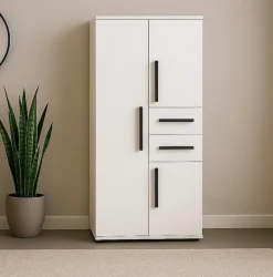 Demeyere GROUP Kleiderschrank »VERSATIL – mit Schubladen in Komforthöhe & Metall-Kleiderstangen« B/H/ T ca. 90x190cmx50cm,viel Stauraum, robuste Spanplatte, pflegeleicht, Made in EU
