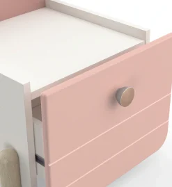 Demeyere GROUP Nachtkommode »Jade« Schublade mit Rollenauszügen, Runde Knopfgriffe mit Roségold-Finish