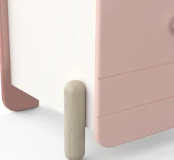 Demeyere GROUP Nachtkommode »Jade« Schublade mit Rollenauszügen, Runde Knopfgriffe mit Roségold-Finish