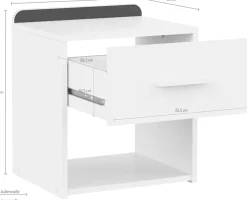 Demeyere GROUP Nachtschrank »REVERSO Nachttisch mit 1 Schublade« modernes minimalistisches Design