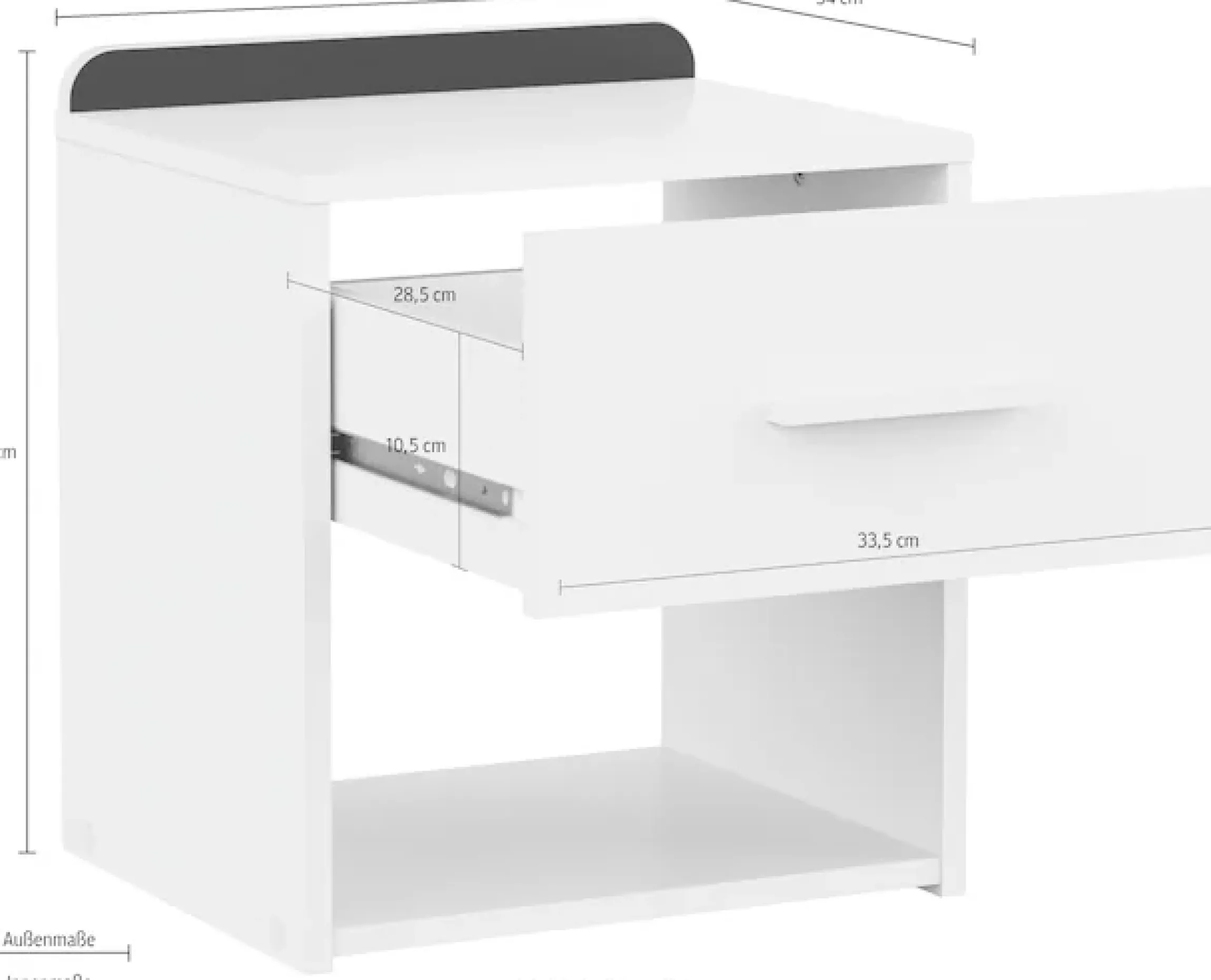 Demeyere GROUP Nachtschrank »REVERSO Nachttisch mit 1 Schublade« modernes minimalistisches Design