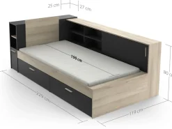 Demeyere GROUP Stauraumbett »Life« ideal für kleine Räume, platzsparend, viel Stauraum