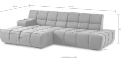 designwerk Ecksofa »Cielo L-Form, Design und aufwendige Detailverarbeitung« mit Sitztiefenverstellung