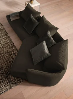 designwerk Ecksofa »New York L-Form, anmutendes Designsofa« mit moderner R&ung im Rücken