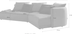 designwerk Ecksofa »New York L-Form, anmutendes Designsofa« mit moderner R&ung im Rücken