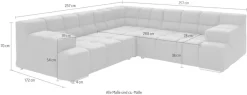 designwerk Ecksofa »Temple L-Form, tolles Designsofa« mit Sitztiefenverstellung