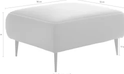 designwerk Hocker »Forma, zeitloser Desighocker mit aktuellem Fuß« in hochwertiger Verarbeitung & tollem Sitzkomfort