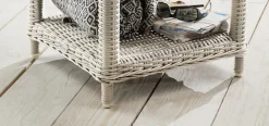 Destiny Beistelltisch »MERANO« 46x46x50cm, Aluminium, Polyrattan