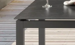 Destiny Esstisch »CREMONA« (160x74x90cm), Aluminium, Glas mit Keramiküberzug