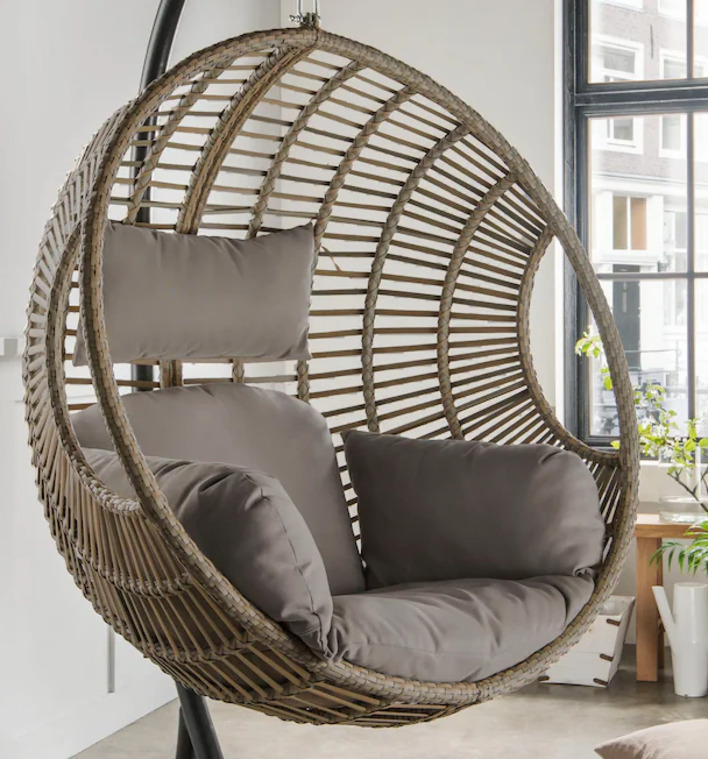 Destiny Hängesessel »COCO DE LUXE II« Stahl, Aluminium, Polyrattan, mit Gestell, inkl. Auflagen