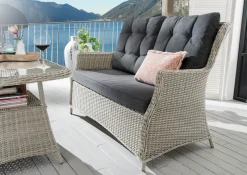 Destiny Loungesofa »CASA« Aluminium, Polyrattan, 2er Sofa, inkl. Auflagen