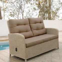 Destiny Loungesofa »MERANO II« Aluminium, Polyrattan, 2er Sofa, inkl. Auflagen