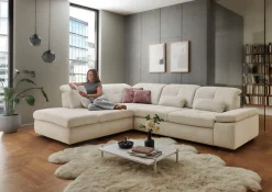Die PlanBar Ecksofa »MP-IN16012 L-Form mit Federkern-Polsterung« inkl. Sitztiefenverstellung, optional mit Funktionen,