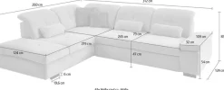 Die PlanBar Ecksofa »MP-IN16012 L-Form mit Federkern-Polsterung« inkl. Sitztiefenverstellung, optional mit Funktionen,