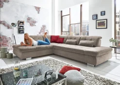 Die PlanBar Ecksofa »MP-IN17004 L-Form, Breite 323 cm, mit Federkern-Polsterung« inkl. Sitztiefenverstellung, wahlweise weitere Funktionen