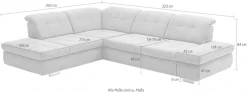 Die PlanBar Ecksofa »MP-IN17004 L-Form, Breite 323 cm, mit Federkern-Polsterung« inkl. Sitztiefenverstellung, wahlweise weitere Funktionen