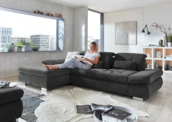 Die PlanBar Ecksofa »MP-IN17004 L-Form, Breite 331 cm, Federkern-Polsterung« inkl. Sitztiefenverstellung, wahlweise weitere Funktionen