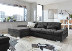Die PlanBar Ecksofa »MP-IN17004 L-Form, Breite 331 cm, Federkern-Polsterung« inkl. Sitztiefenverstellung, wahlweise weitere Funktionen