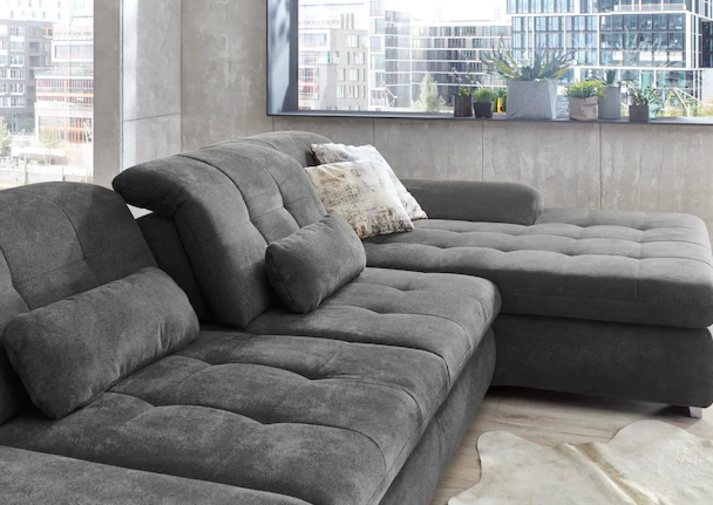 Die PlanBar Ecksofa »MP-IN17004 L-Form, Breite 331 cm, Kaltschaum-Polsterung« inkl. Sitztiefenverstellung, wahlweise weitere Funktionen