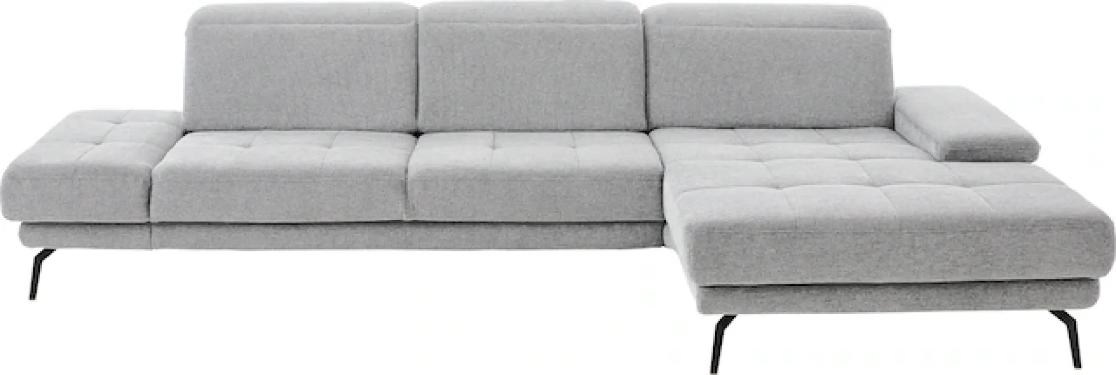 Die PlanBar Ecksofa »MP-IN20126 L-Form mit Federkern-Polsterung« mit Kopfteilverstellung, optional Sitztiefen- & Armteilverstellung