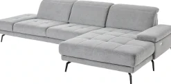 Die PlanBar Ecksofa »MP-IN20126 L-Form mit Federkern-Polsterung« mit Kopfteilverstellung, optional Sitztiefen- & Armteilverstellung