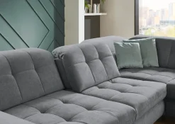 Die PlanBar Ecksofa »MP-IN18012 L-Form mit Federkern-Polsterung« Sitztiefenverstellung, optional Kopfteilverstellung & Schlaffunktion