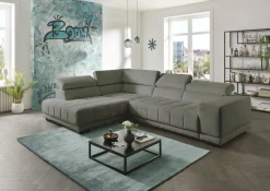Die PlanBar Ecksofa »MP-IN15053 L-Form breiter Schenkel« mit Kopfteilverstellung, wahlweise mit manueller Vorziehbank