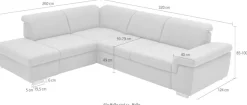 Die PlanBar Ecksofa »MP-IN17041 L-Form, Breite 320 cm« Sitztiefenverstellung, optional Kopfteilverstellung & Schlaffunktion