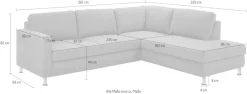 Die PlanBar Ecksofa »MP-IN19027 L-Form« wahlweise mit Schlaffunktion, mit Kaltschaum