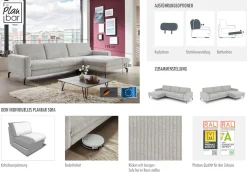 Die PlanBar Ecksofa »MP-IN20110 L-Form mit Kaltschaum-Polsterung« optional mit Funktionen erhältlich