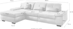 Die PlanBar Ecksofa »MP-IN16012 L-Form, mit Kaltschum-Polsterung« inkl. Sitztiefenverstellung, wahlweise mit weiteren Funktionen
