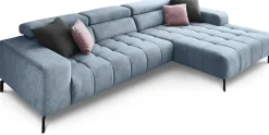 Die PlanBar Ecksofa »MP-IN18022 L-Form« mit Kopfteilverstellung & Zierkissen, optional Sitztiefenverstellung