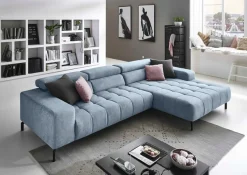 Die PlanBar Ecksofa »MP-IN18022 L-Form« mit Kopfteilverstellung & Zierkissen, optional Sitztiefenverstellung