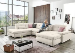 Die PlanBar Ecksofa »MP-IN16012 U-Form, mit Kaltschaum-Polsterung« inkl. Sitztiefenverstellung wahlweise mit weiteren Funktionen