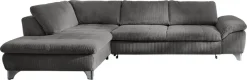 Die PlanBar Ecksofa »Ottomane MP-IN14007 L-Form, Breite 306 cm« wahlweise mit Schlaffunktion und verstellbaren Kopfstützen, in Cord