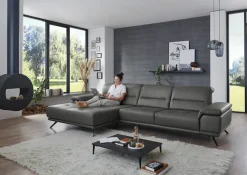 Die PlanBar Ecksofa »PN-EM19074, L-Form, Breite 343 cm« inkl. Sitztiefen- und Kopfteilverstellung