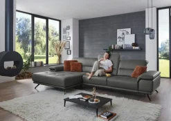 Die PlanBar Ecksofa »PN-EM19074, L-Form, Breite 343 cm« inkl. Sitztiefen- und Kopfteilverstellung