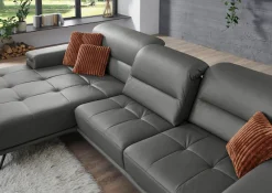 Die PlanBar Ecksofa »PN-EM19074, L-Form, Breite 343 cm« inkl. Sitztiefen- und Kopfteilverstellung